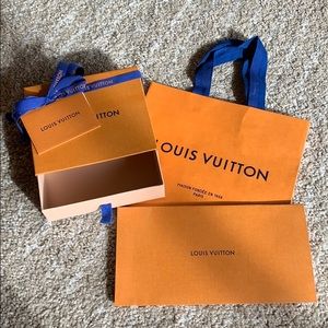 Louis Vuitton shopping bag and box